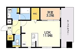 エフパルク大橋 1LDKの間取図画像