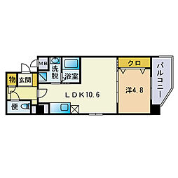 GreenJade3 1LDKの間取図画像