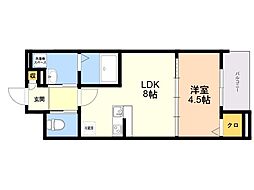 robot home 高宮 1LDKの間取図画像