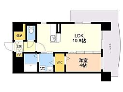 elcoco六ッ角 1LDKの間取図画像