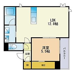 ラサンテ 1LDKの間取図画像