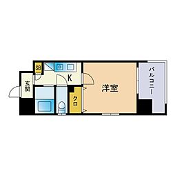 アーバン遊大橋 1Kの間取図画像