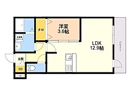 ロイヤル大橋駅前 1LDKの間取図画像