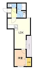 ルピナス横手南町1 1LDKの間取図画像