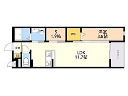 LIFEFIELD曰佐 1SLDKの間取図画像