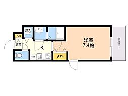Residence TAKAMIYA 1Kの間取図画像
