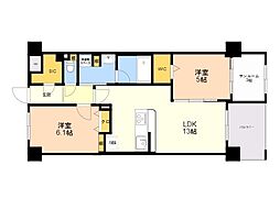 RISOIE-CINQ 2LDKの間取図画像