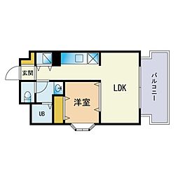 アリエス姪浜駅南 2Kの間取図画像