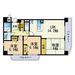 パディフィールドM 3LDKの間取図画像