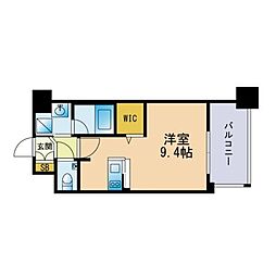エンクレスト姪浜 ワンルームの間取図画像