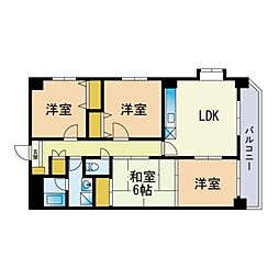 プレアール福重 4LDKの間取図画像