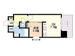 ルーセント　ヴィヴァ糸島 10階1DKの間取り