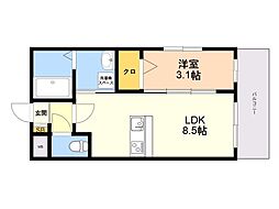 間取図画像 1LDK