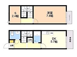 リースランド伊都2A 1DKの間取図画像