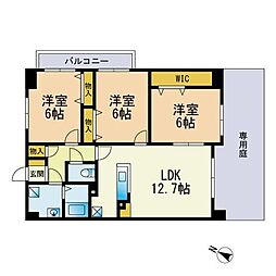 ウインズマンション周船寺駅西 3LDKの間取図画像