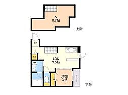 DreamStage今宿Chillax 1SLDKの間取図画像