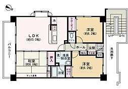 インペリアル大賀 3LDKの間取図画像