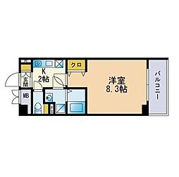 Castle伊都 1Kの間取図画像