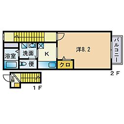 アーバンS.T.T ワンルームの間取図画像