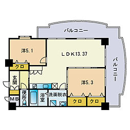 間取図画像 2LDK