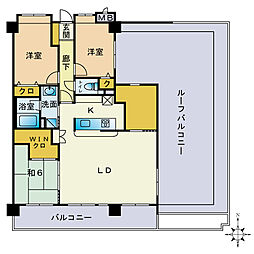 コアマンション別府 3LDKの間取図画像