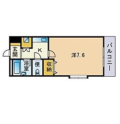 エバーガーデン荻原 1Kの間取図画像