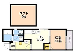 リバティー・JK 1DKの間取図画像