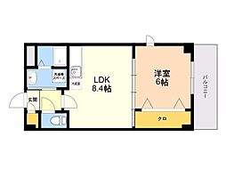 NJF 1LDKの間取図画像