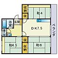 樋井川コーポ200棟4階4.4万円