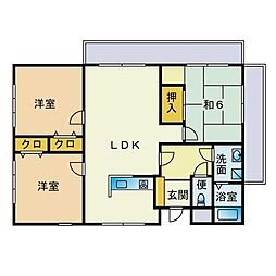 ウエストウッド飯倉 3LDKの間取図画像