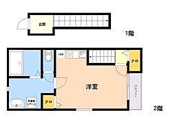 リック城南 ワンルームの間取図画像