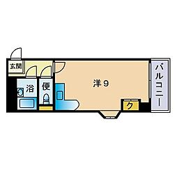 ジョイナス別府 ワンルームの間取図画像