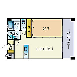 ライフステージ賀茂壱番館 1LDKの間取図画像