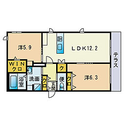 間取図画像 2LDK