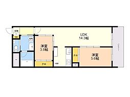 間取図画像 2LDK