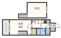 タイタス原 1SKの間取図画像