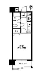 ロマネスク西新第5 1Kの間取図画像