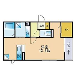アベニュー263 ワンルームの間取図画像