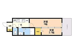 D.Clarest MELDIA早良街道 2Kの間取図画像
