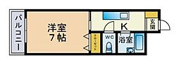 メゾンマコイ原 1Kの間取図画像