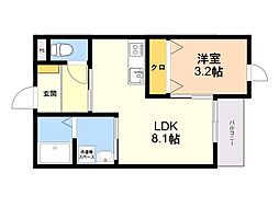 仮称)早良区飯倉6丁目新築AP 1LDKの間取図画像