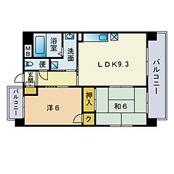 ウインズ2 2LDKの間取図画像