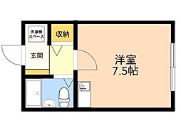 グローリー大野城 1Kの間取図画像
