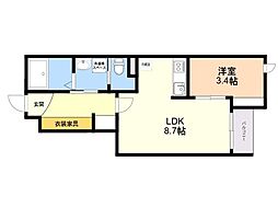 間取図画像 1LDK