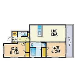 間取図画像 2LDK