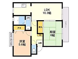 間取図画像 2LDK