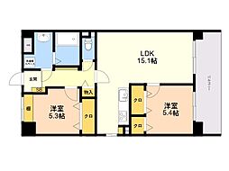 ソルカーサ 6階2LDKの間取り