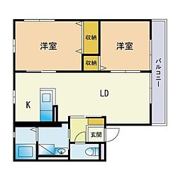間取図画像 2LDK