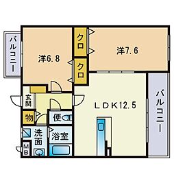 間取図画像 2LDK