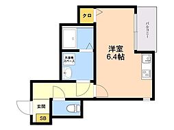 フォレスト光町 ワンルームの間取図画像